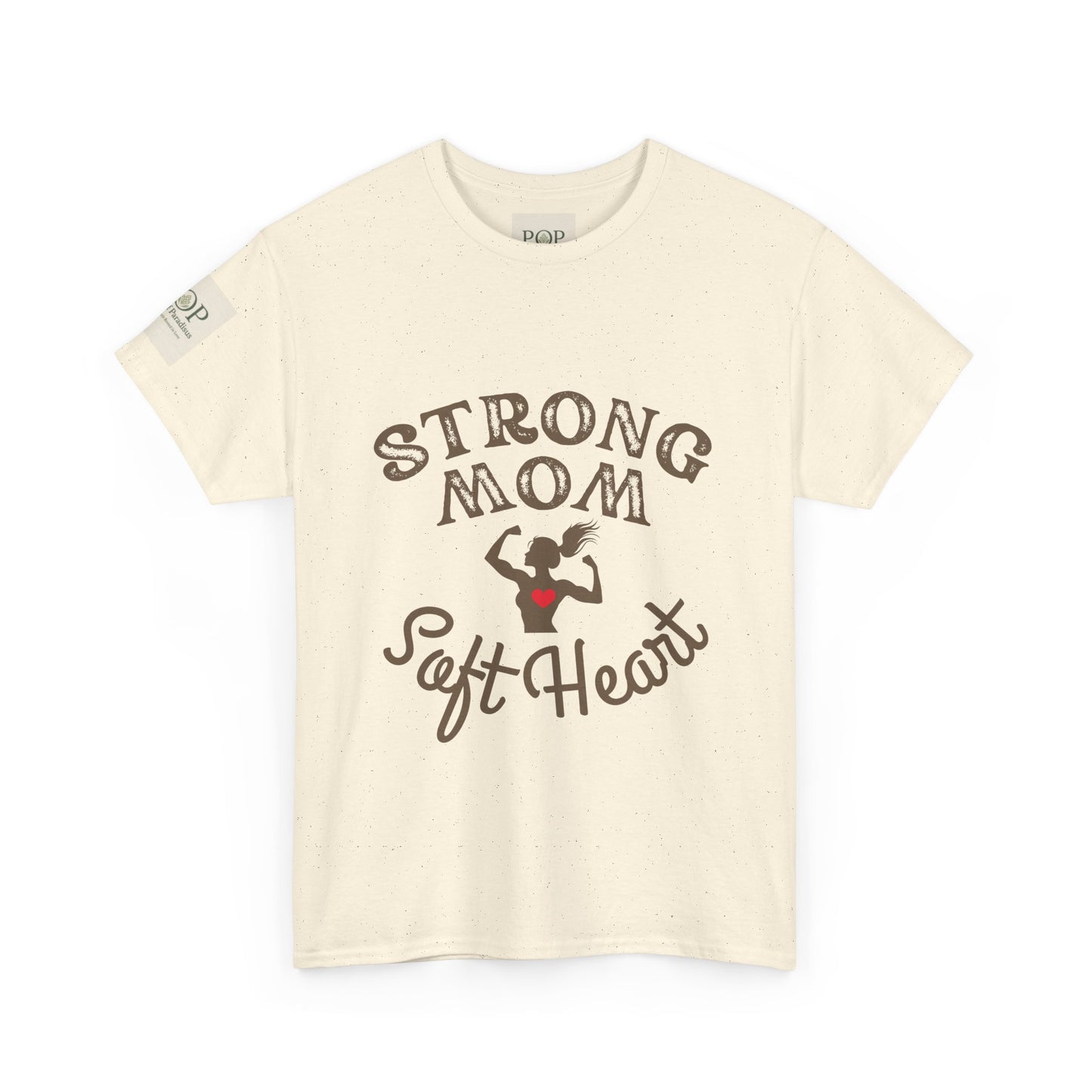 Strong Mom Unisex Heavy Cotton Tee | Motivational Graphic T-Shirt for Moms | Perfect Gift for Mother's Day, Birthday, Everyday Wear