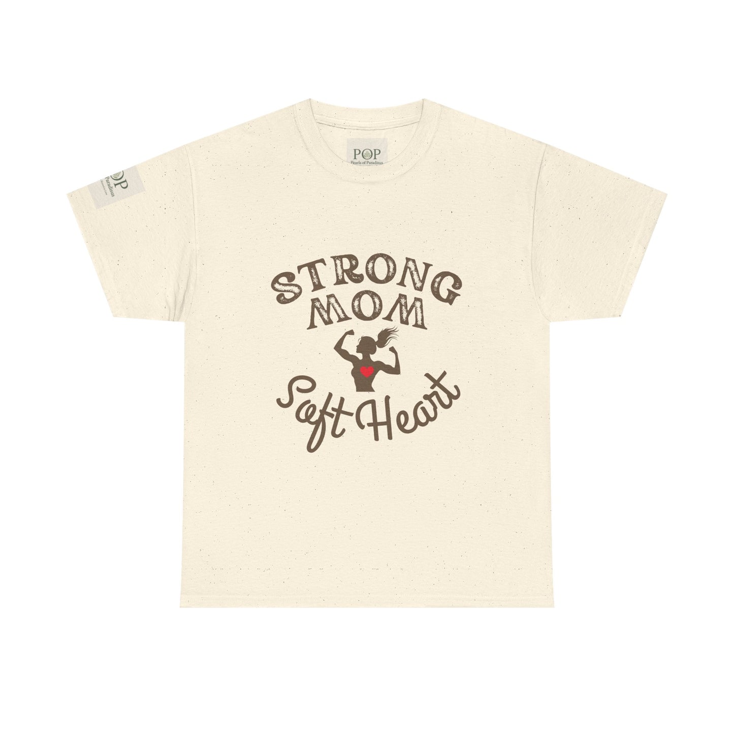 Strong Mom Unisex Heavy Cotton Tee | Motivational Graphic T-Shirt for Moms | Perfect Gift for Mother's Day, Birthday, Everyday Wear