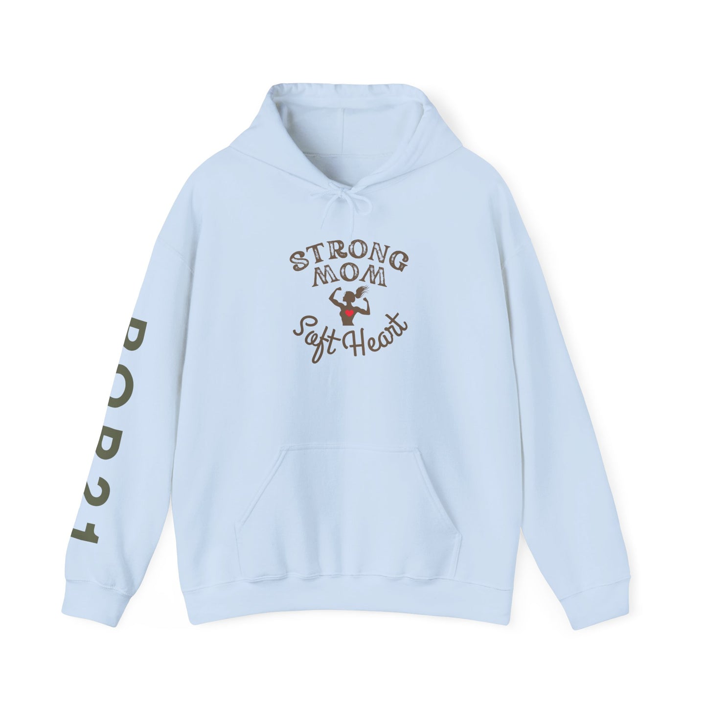 Strong Mom Hooded Sweatshirt, Gift for Her, Comfort Wear, Mother's Day, Cozy Hoodie, Mom Life Apparel