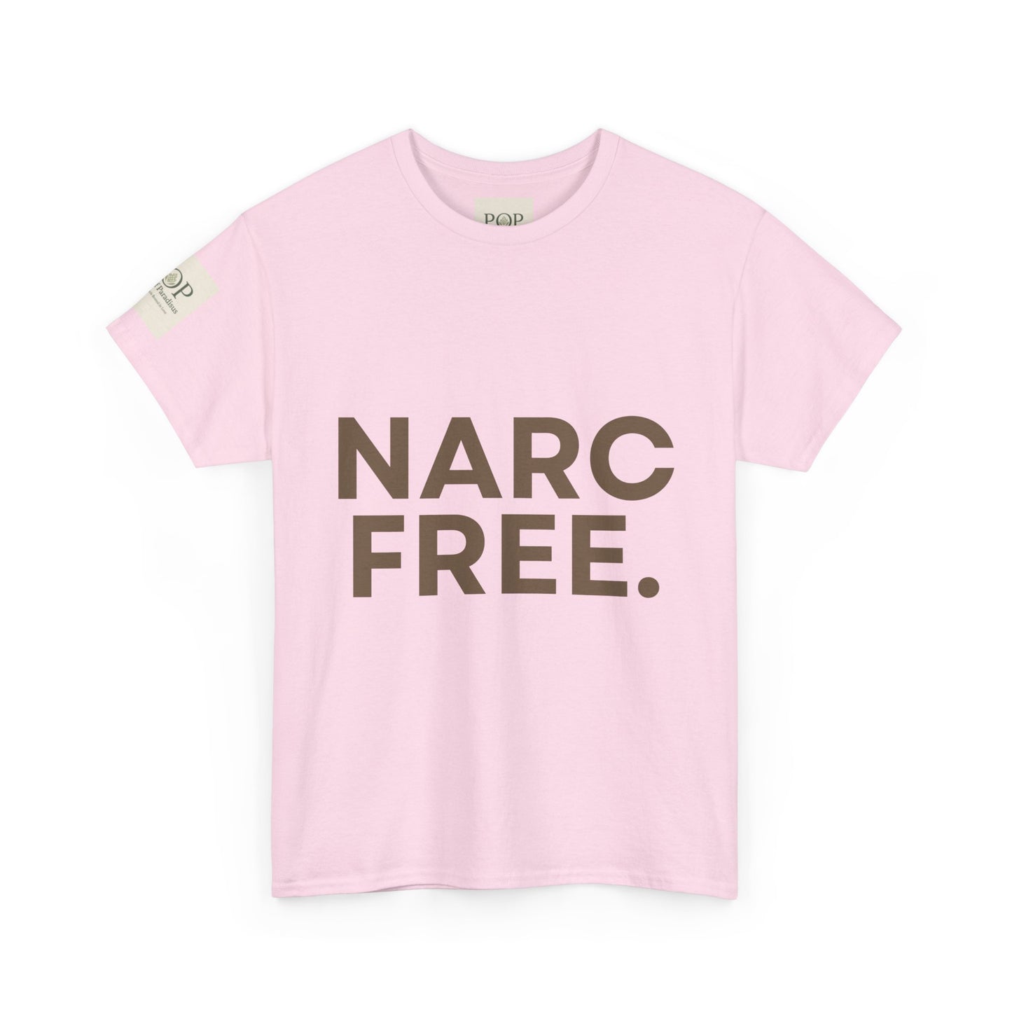 Narc Free Unisex Heavy Cotton Tee, Casual Wear, Gift for Friends, Statement T-Shirt, Everyday Comfort, Unisex Apparel