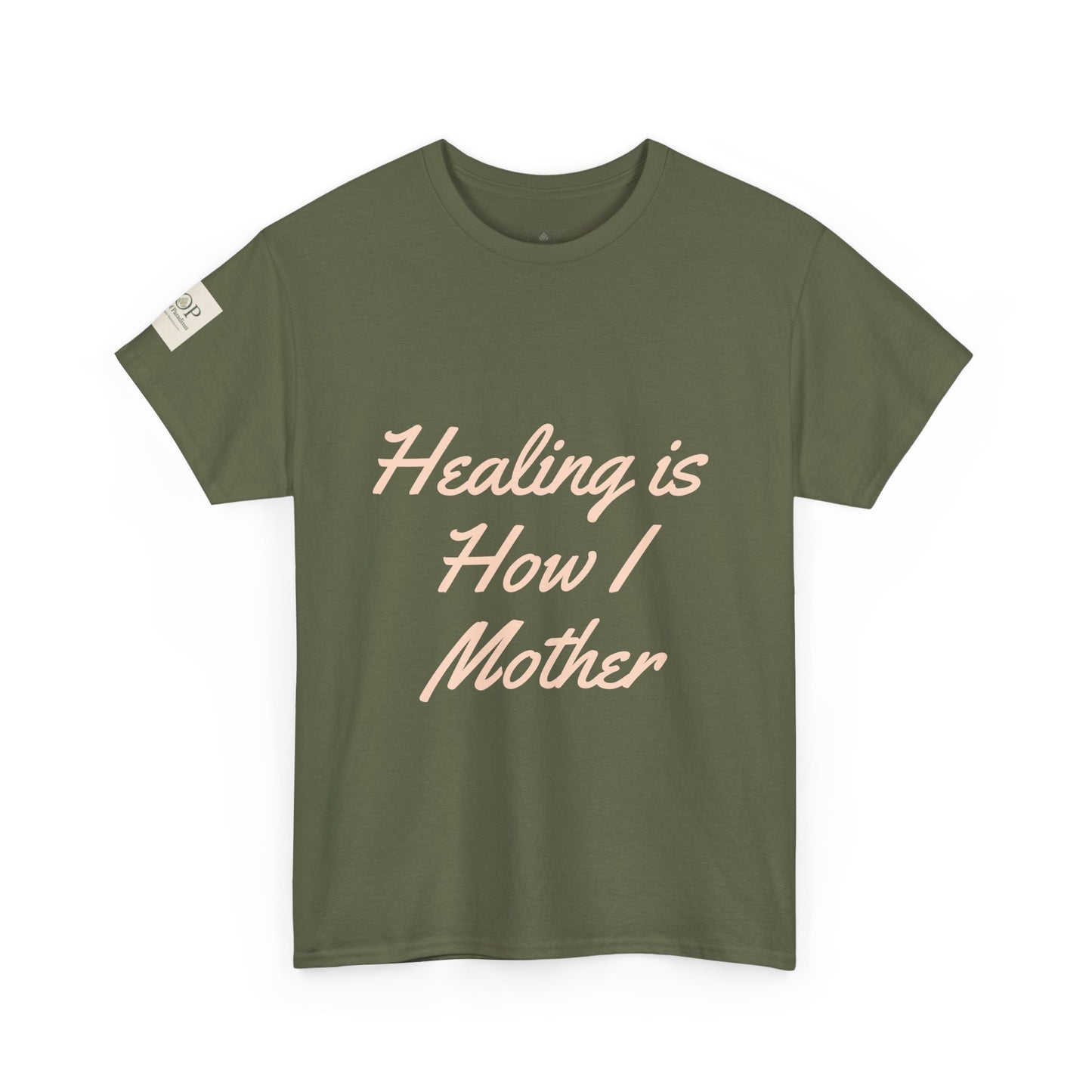 Healing is How I Mother Unisex Heavy Cotton Tee, Comfortable Tee, Gift for Moms, Casual Wear, Mother's Day Gift, Relaxed Fit Shirt