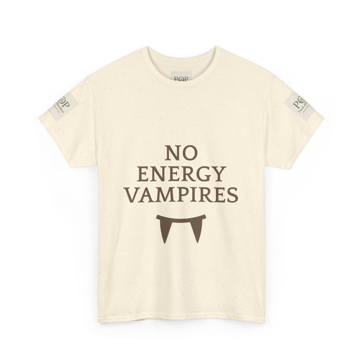 No Energy Vampires Unisex Heavy Cotton Tee, Fun Graphic Tee, Halloween Humor Shirt, Unique Gift, Casual Wear, Quirky T-Shirt