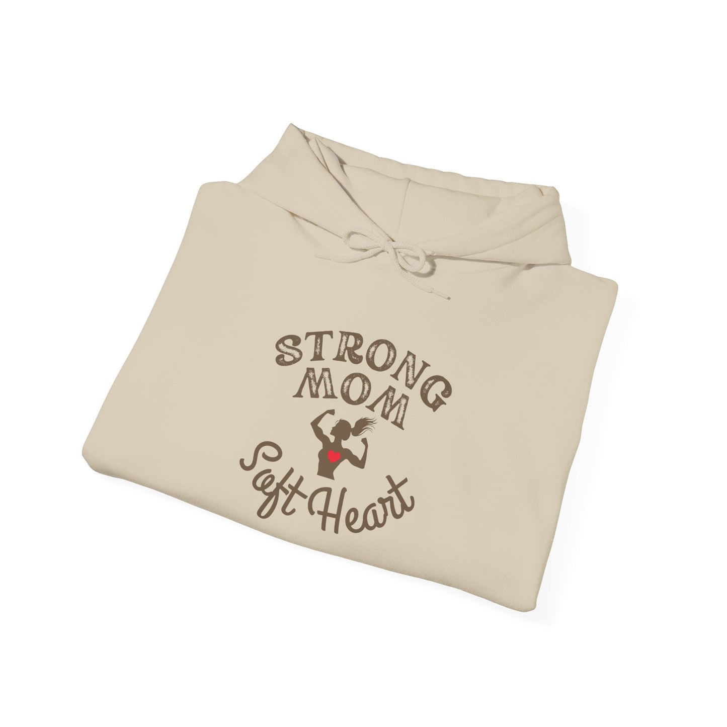 Strong Mom Hooded Sweatshirt, Gift for Her, Comfort Wear, Mother's Day, Cozy Hoodie, Mom Life Apparel