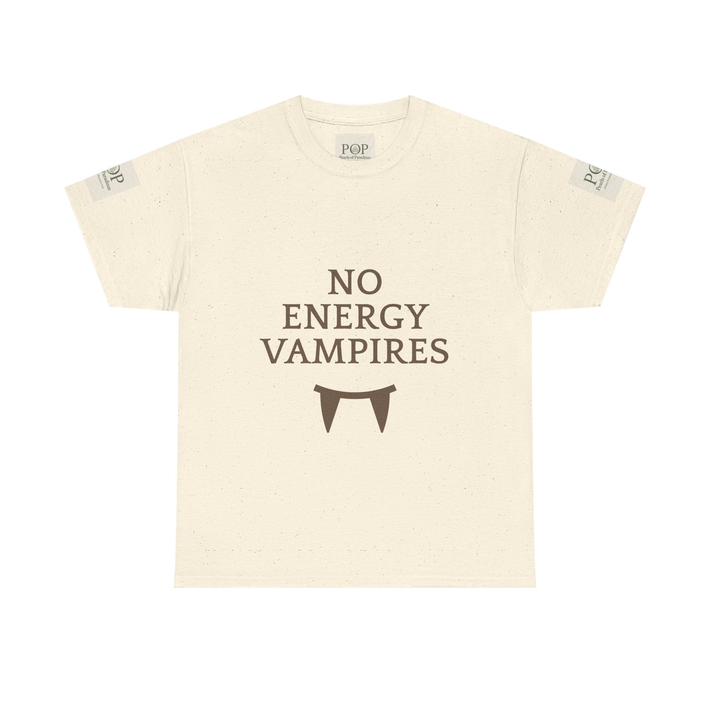 No Energy Vampires Unisex Heavy Cotton Tee, Fun Graphic Tee, Halloween Humor Shirt, Unique Gift, Casual Wear, Quirky T-Shirt