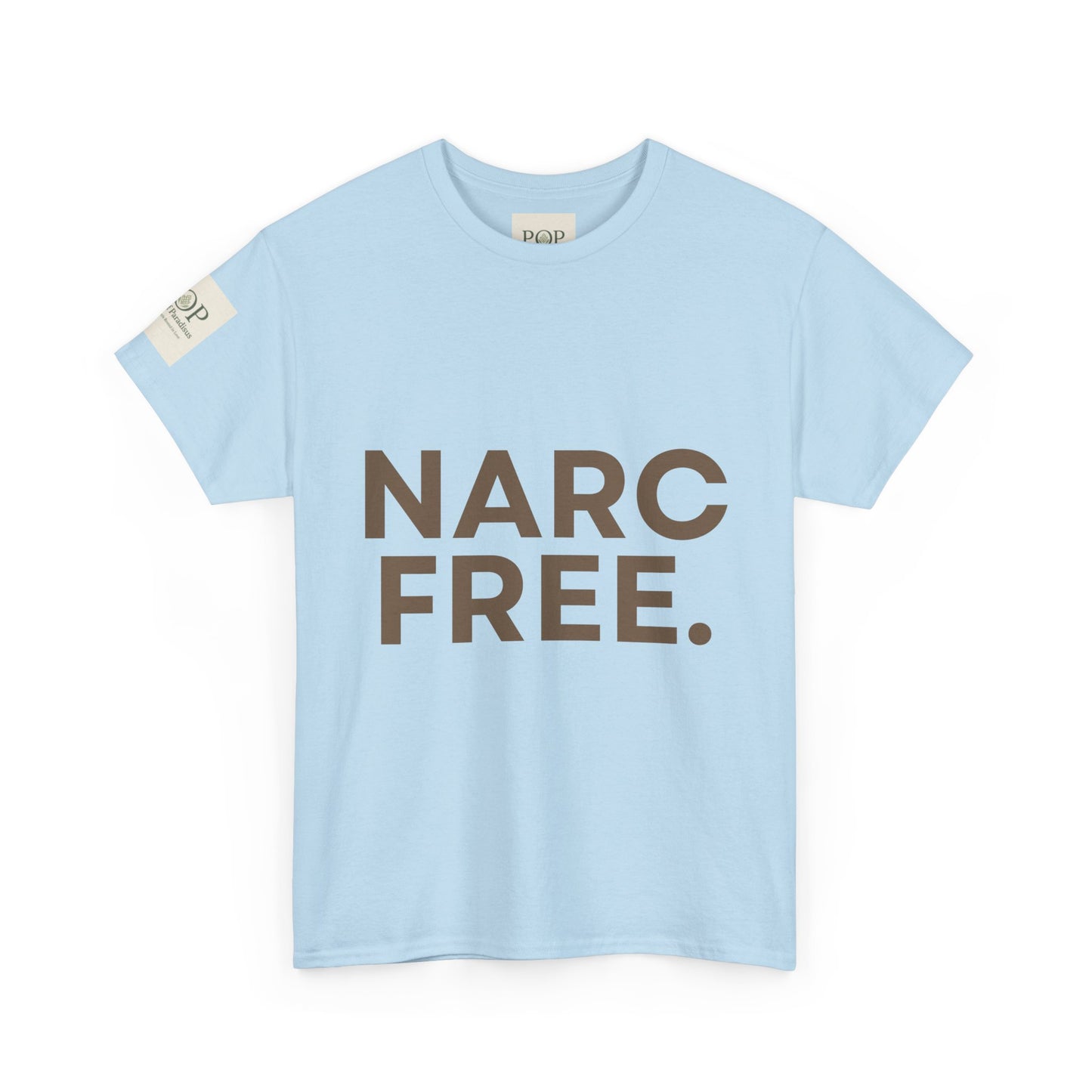 Narc Free Unisex Heavy Cotton Tee, Casual Wear, Gift for Friends, Statement T-Shirt, Everyday Comfort, Unisex Apparel