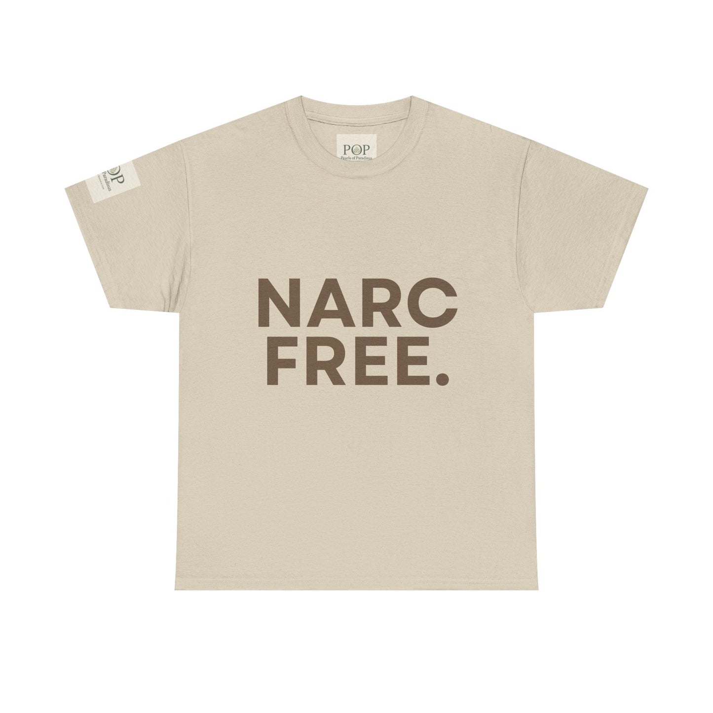 Narc Free Unisex Heavy Cotton Tee, Casual Wear, Gift for Friends, Statement T-Shirt, Everyday Comfort, Unisex Apparel