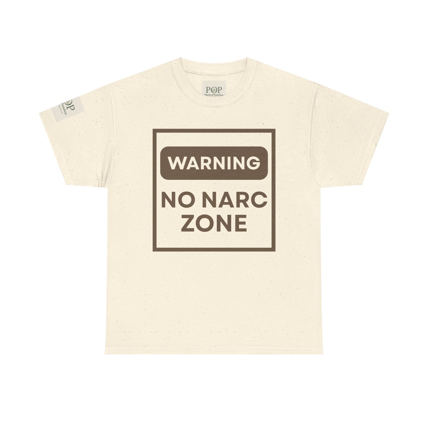 Warning No Narc Zone Tee, Comfortable Unisex Heavy Cotton Tee, Casual Wear, Unique Gift, Anti-Narcissism Statement Tee, Funny Graphic Tee