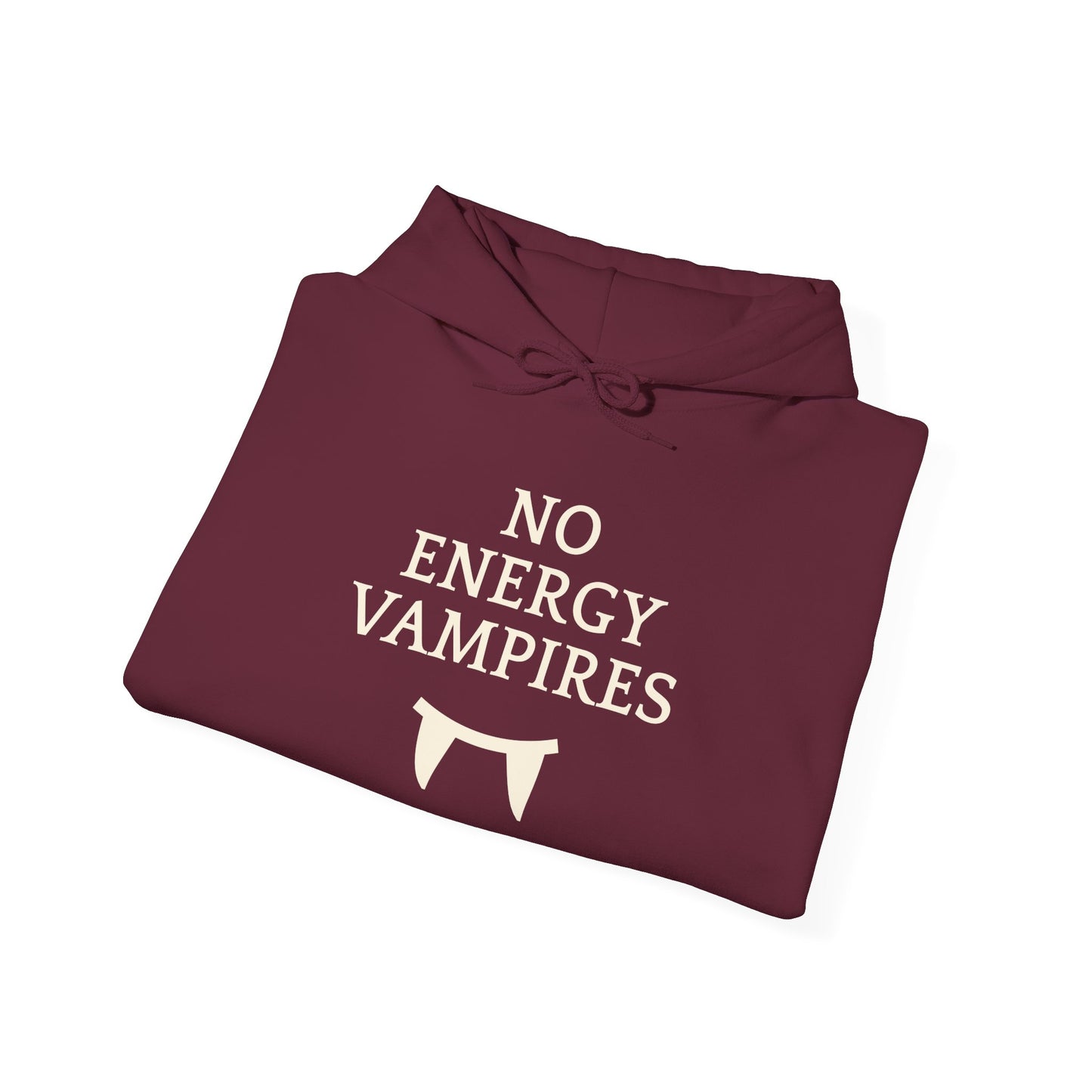 Unisex Energy Vampires Hooded Sweatshirt - Cozy, Casual, Funny Gift for Friends, Perfect for Halloween, Everyday Wear
