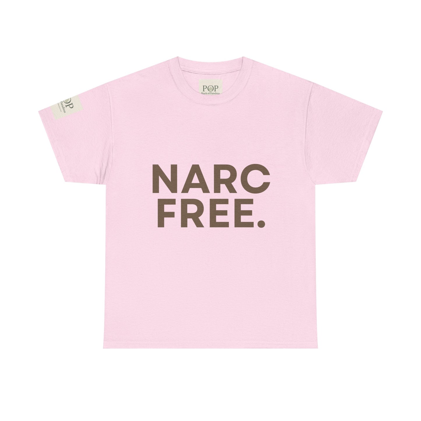 Narc Free Unisex Heavy Cotton Tee, Casual Wear, Gift for Friends, Statement T-Shirt, Everyday Comfort, Unisex Apparel