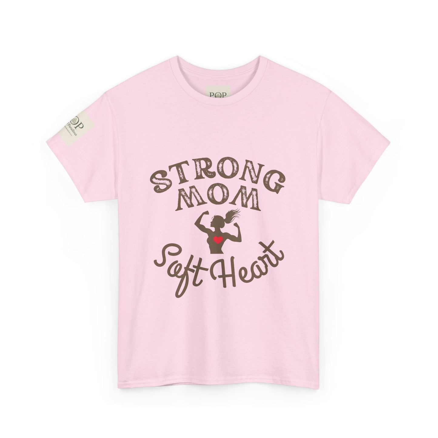 Strong Mom Unisex Heavy Cotton Tee | Motivational Graphic T-Shirt for Moms | Perfect Gift for Mother's Day, Birthday, Everyday Wear