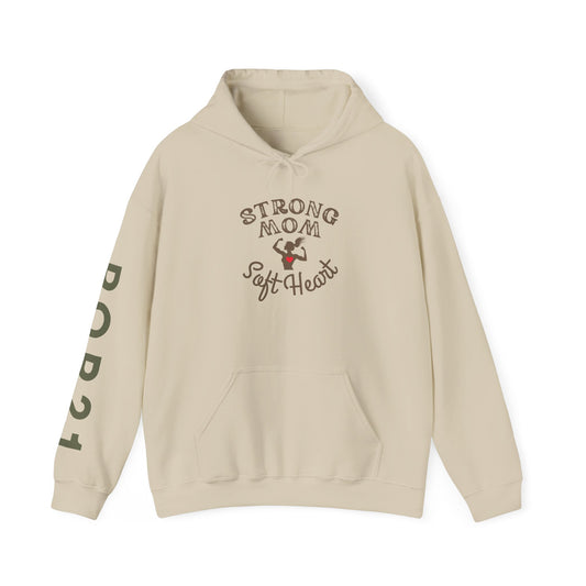 Strong Mom Hooded Sweatshirt, Gift for Her, Comfort Wear, Mother's Day, Cozy Hoodie, Mom Life Apparel